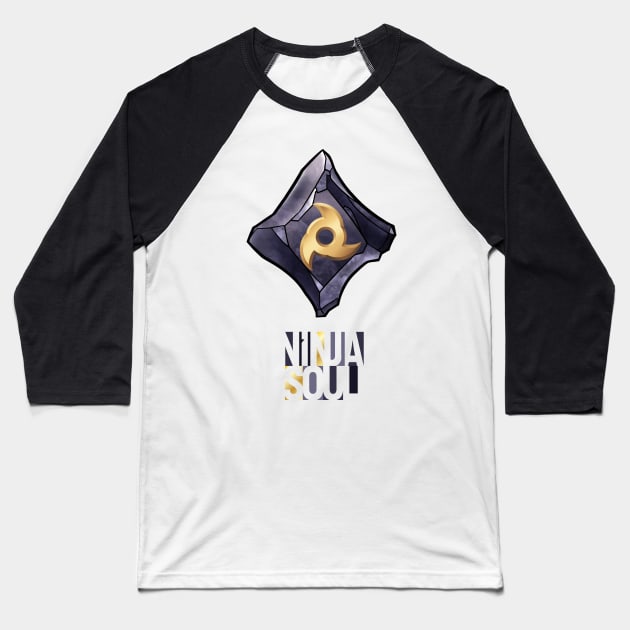 Ninja Soul - FF14 Job Crystal Baseball T-Shirt by SamInJapan